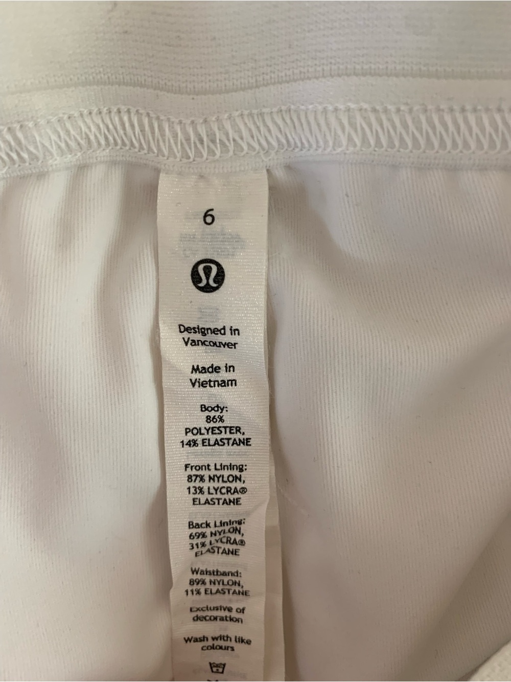 lululemon athletica White Athletic Skort Size 6 - Picture 4 of 4